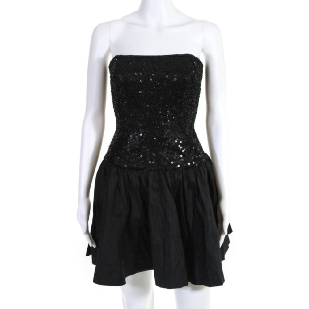 Carmen Marc Valvo Sequin Cocktail Dress $2…